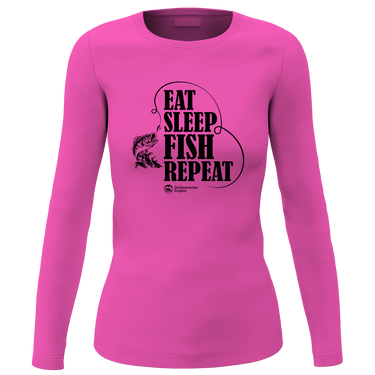 Eat Sleep Fish Repeat Women Long Sleeve Shirt